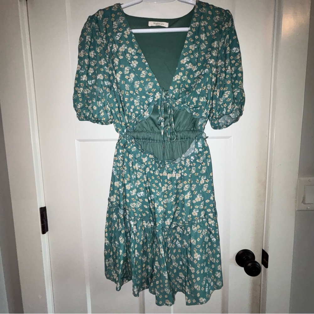 Floral Green Dress